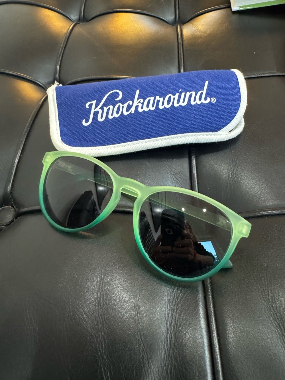 Knockaround Green Gradient Sunglasses with Case